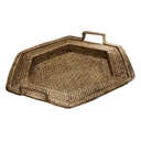 Vassoio rattan birman esagonale 2m cm44x50h7-10