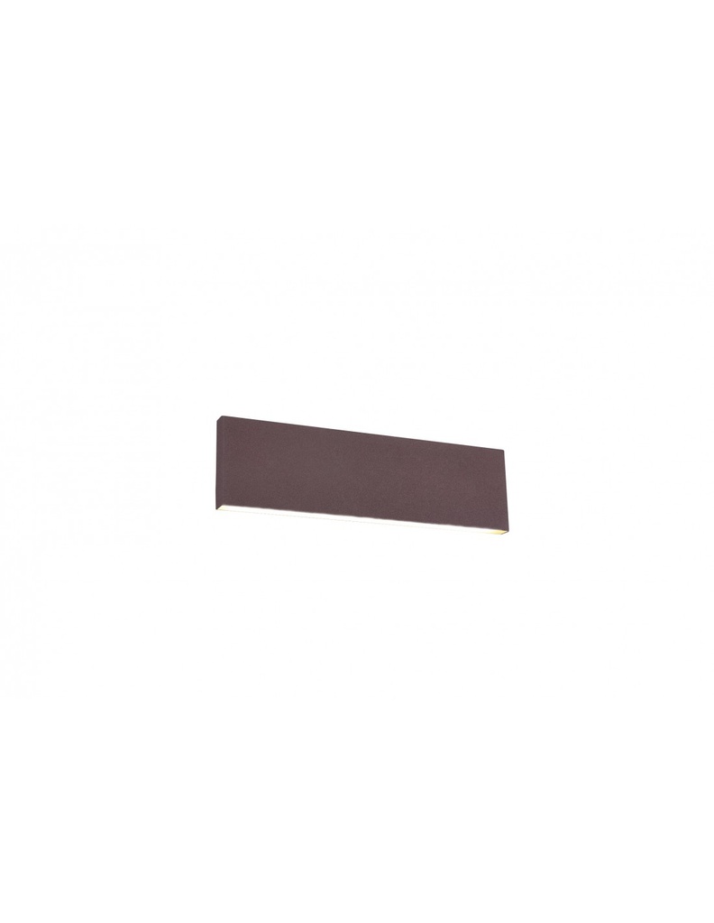 Applique Rettangolare Concha Ruggine Doppia Emissione Led Trio Lighting