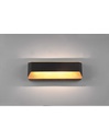 Applique Rettangolare Doppia Emissione Led Arino Legno Nero Trio Lighting
