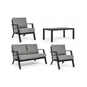 Set da giardino salotto antracite YK13 4 pezzi