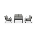 Set da giardino salotto antracite YK13 4 pezzi