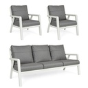 Set salotto 3 pz con cuscini Truman Lunar