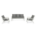 Set salotto 3 pz con cuscini Truman Lunar