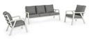 Set salotto 3 pz con cuscini Truman Lunar