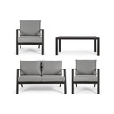 Set da giardino salotto antracite YK13 4 pezzi