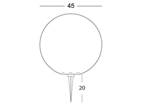 Sfera Da Pavimento D.45  linea ball  bianco