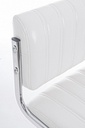 Sgabello bar acciaio ecopelle bianco Barclay cm 46 x 51,5 x 88,5