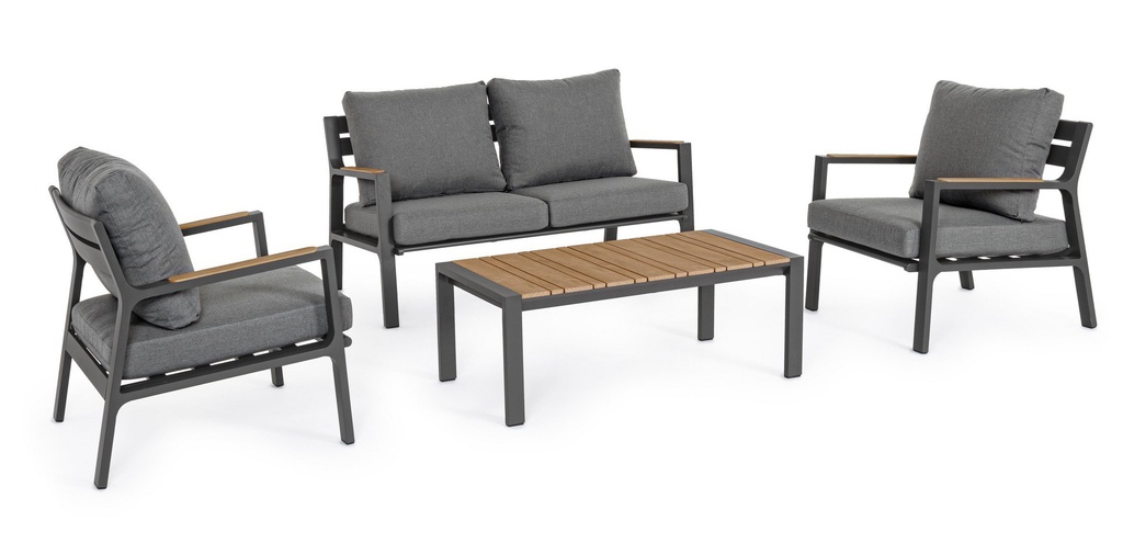 Set salotto giardino Ernst antracite