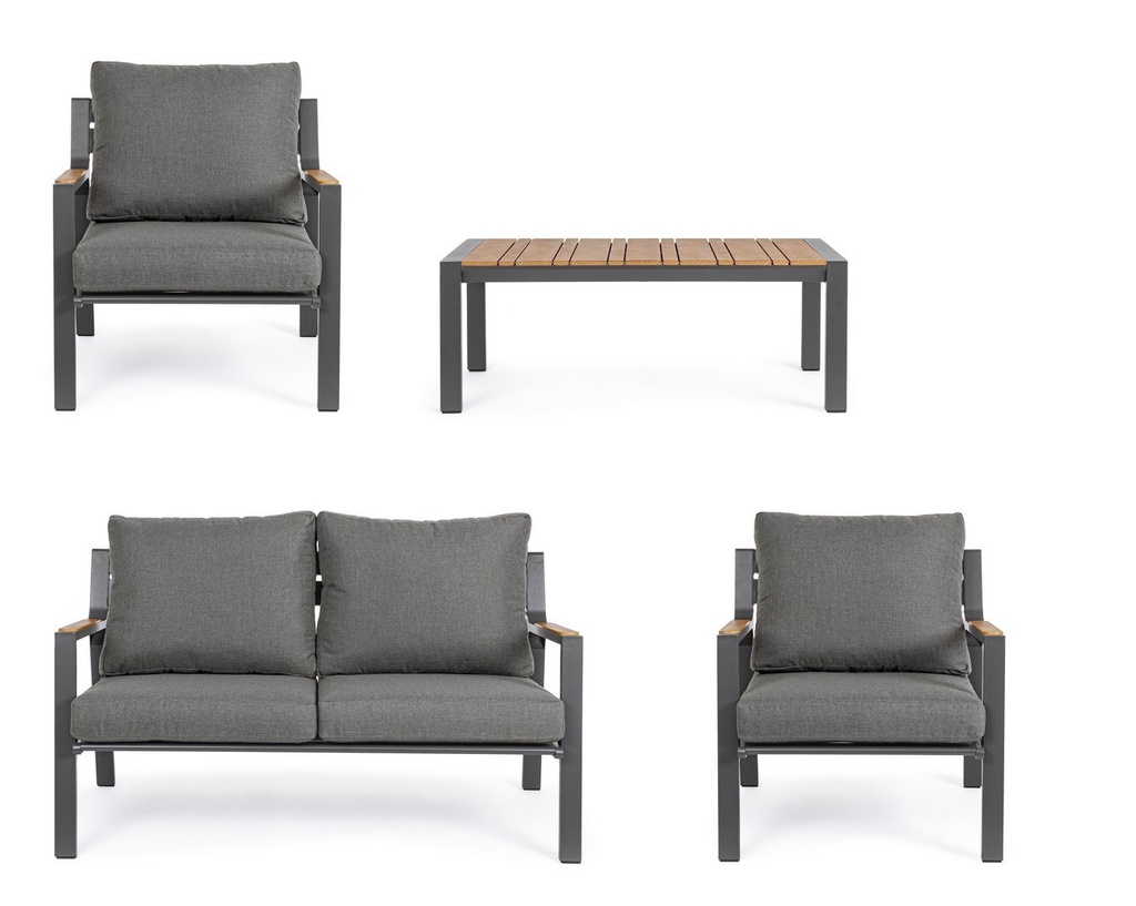 Set salotto giardino Ernst antracite