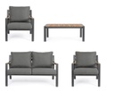 Set salotto giardino Ernst antracite