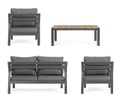 Set salotto giardino Ernst antracite