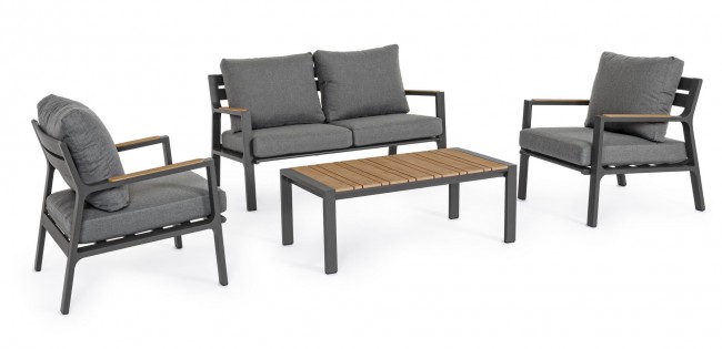 Set salotto giardino Ernst antracite