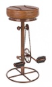 Sgabello bar cycle rame in pelle stile design