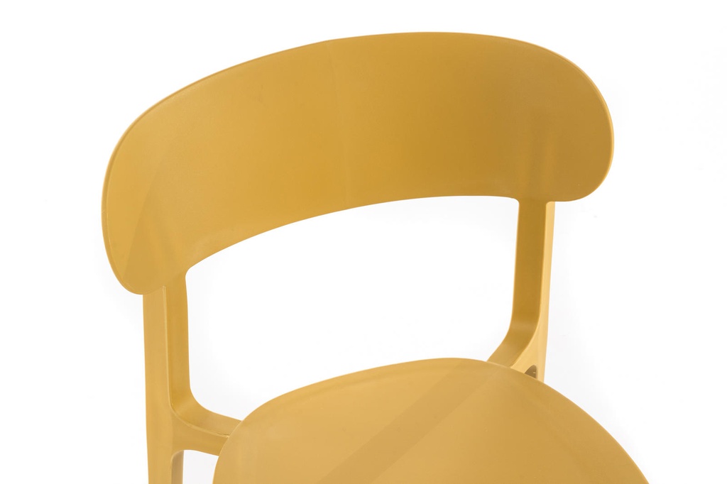 2x Sedia in polipropilene senape 48x52x77,5h cm