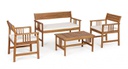 Set salotto in legno acacia noemi con cuscini