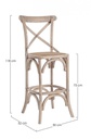 Sgabello bar grigio in legno stile naturale