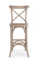 Sgabello bar grigio in legno stile naturale