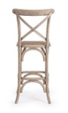Sgabello bar grigio in legno stile naturale