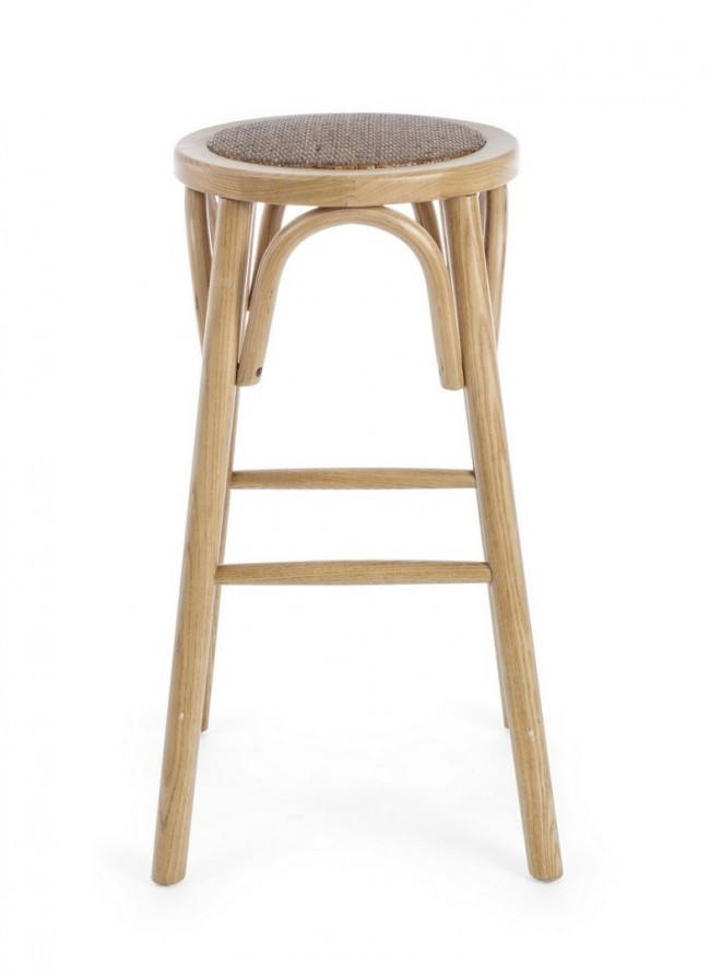 Sgabello bar in legno naturale stile rustico