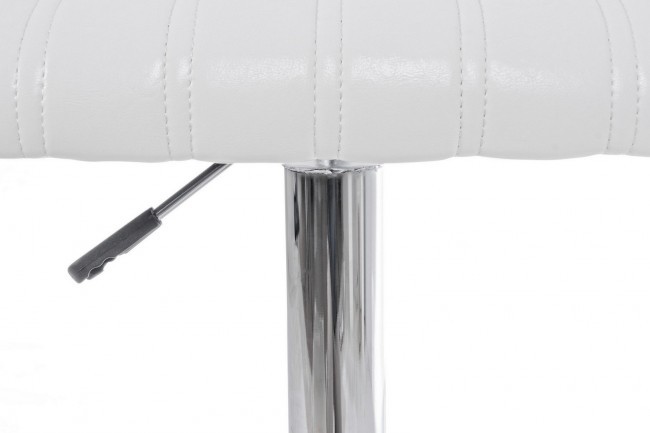 Sgabello bar acciaio ecopelle bianco Barclay cm 46 x 51,5 x 88,5