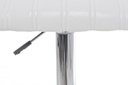 Sgabello bar acciaio ecopelle bianco Barclay cm 46 x 51,5 x 88,5
