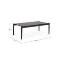 Tavolino Calypso da giardino antracite 110x60 cm