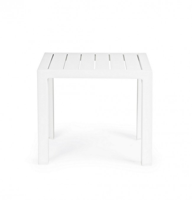 Tavolino alluminio bianco arredo giardino Cruise