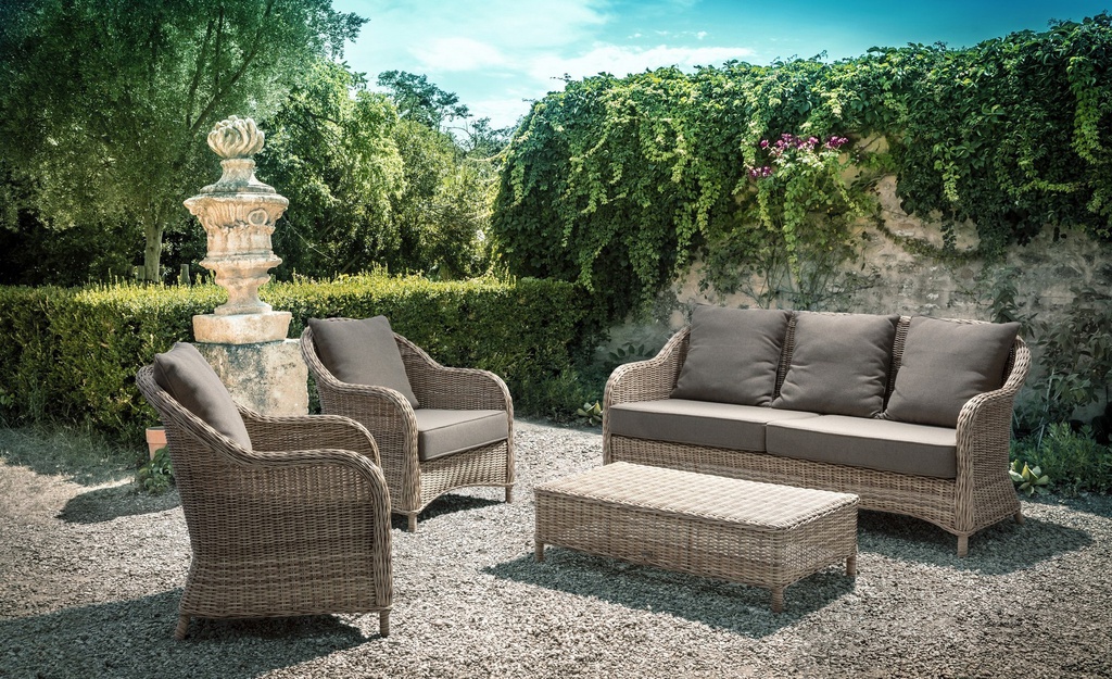 Tavolino arredo giardino fibra sintetica Aditya