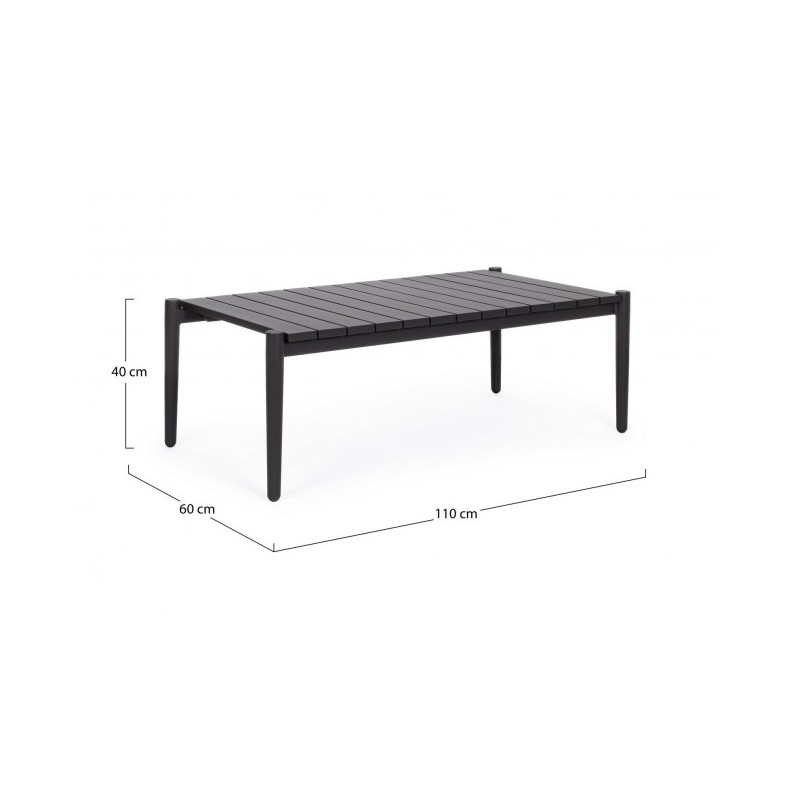 Tavolino Calypso da giardino antracite 110x60 cm