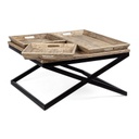 Tavolino Tray con vassoio 90x90 cm