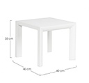 Tavolino alluminio bianco arredo giardino Cruise