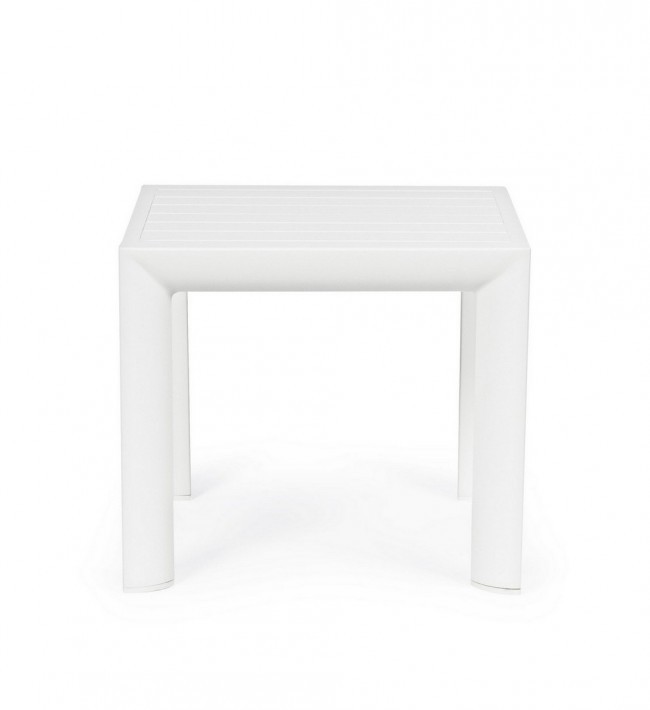 Tavolino alluminio bianco arredo giardino Cruise
