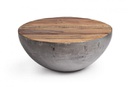 Tavolino grigio in legno riciclato stile design cm Ø70 - 32