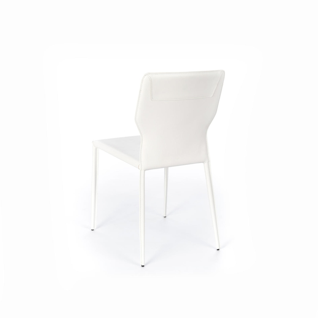 2x Sedia in similcuoio bianco