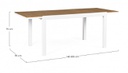 Tavolo allungabile 140-200x90 bianco in alluminio