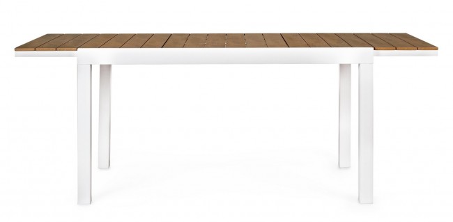 Tavolo allungabile 140-200x90 bianco in alluminio