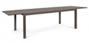 Tavolo arredo giardino allungabile alluminio marrone Hide cm 200-300 x 100