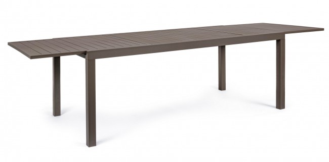 Tavolo arredo giardino allungabile alluminio marrone Hide cm 200-300 x 100