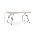 Tavolo design industrial in legno DISTRICT 160x90x h76 cm