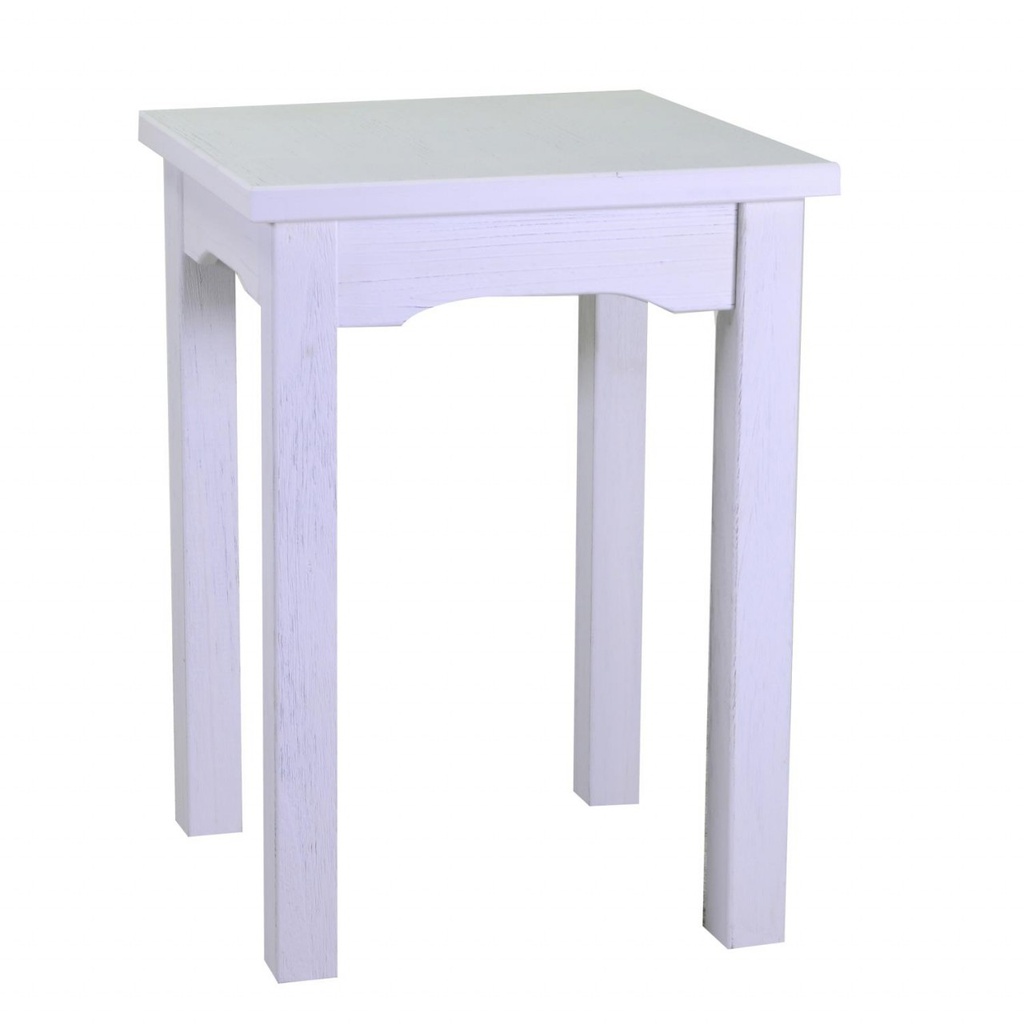 Tavolo esposizione legno nantes bianco rettangolare cm 114x46h100
