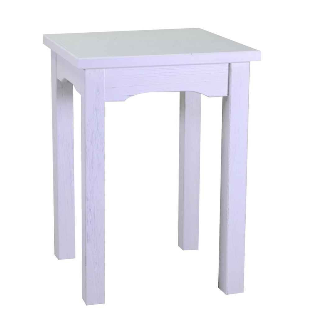 Tavolo esposizione legno nantes bianco rettangolare cm 114x46h100