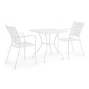 Tavolo in acciaio Kelsie bianco 70x70 cm