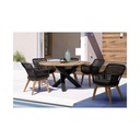 Tavolo in Legno FSC Brandon per Esterno diam. 150 cm x h77,5