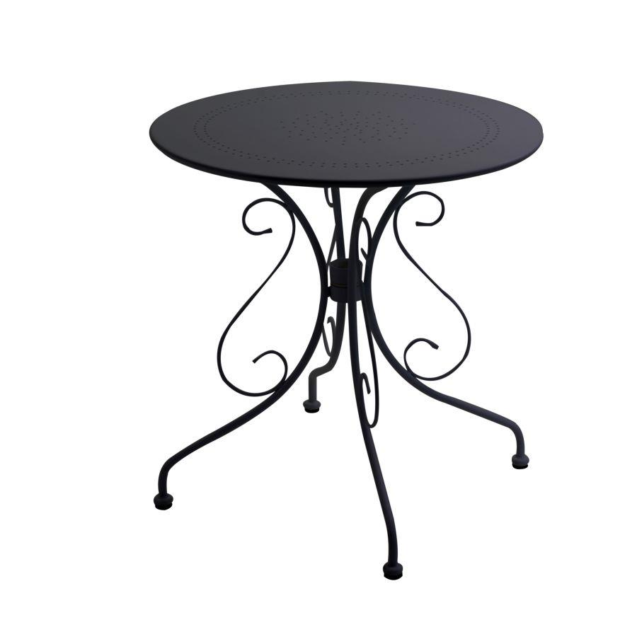 Tavolo in metallo Old antracite scuro tondo cm 70