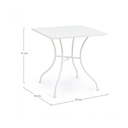 Tavolo in acciaio Kelsie bianco 70x70 cm