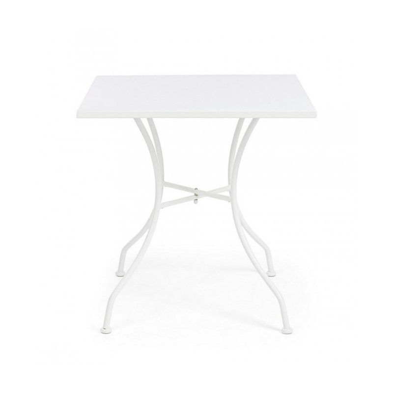 Tavolo in acciaio Kelsie bianco 70x70 cm