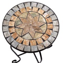 Tavolo mosaico in metallo Urbino con 2 sedie