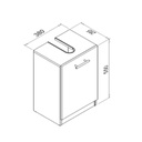Base sottolavello Solo11 bianco anta reversibile