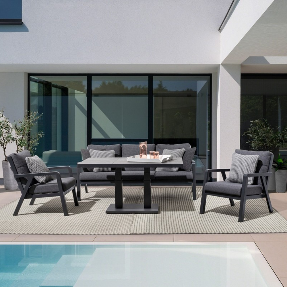 Set salotto giardino Truman antracite iperbriko