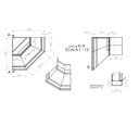 Cappa aspirante angolo BROOKLYN in acciaio inox brunito cm 105x105